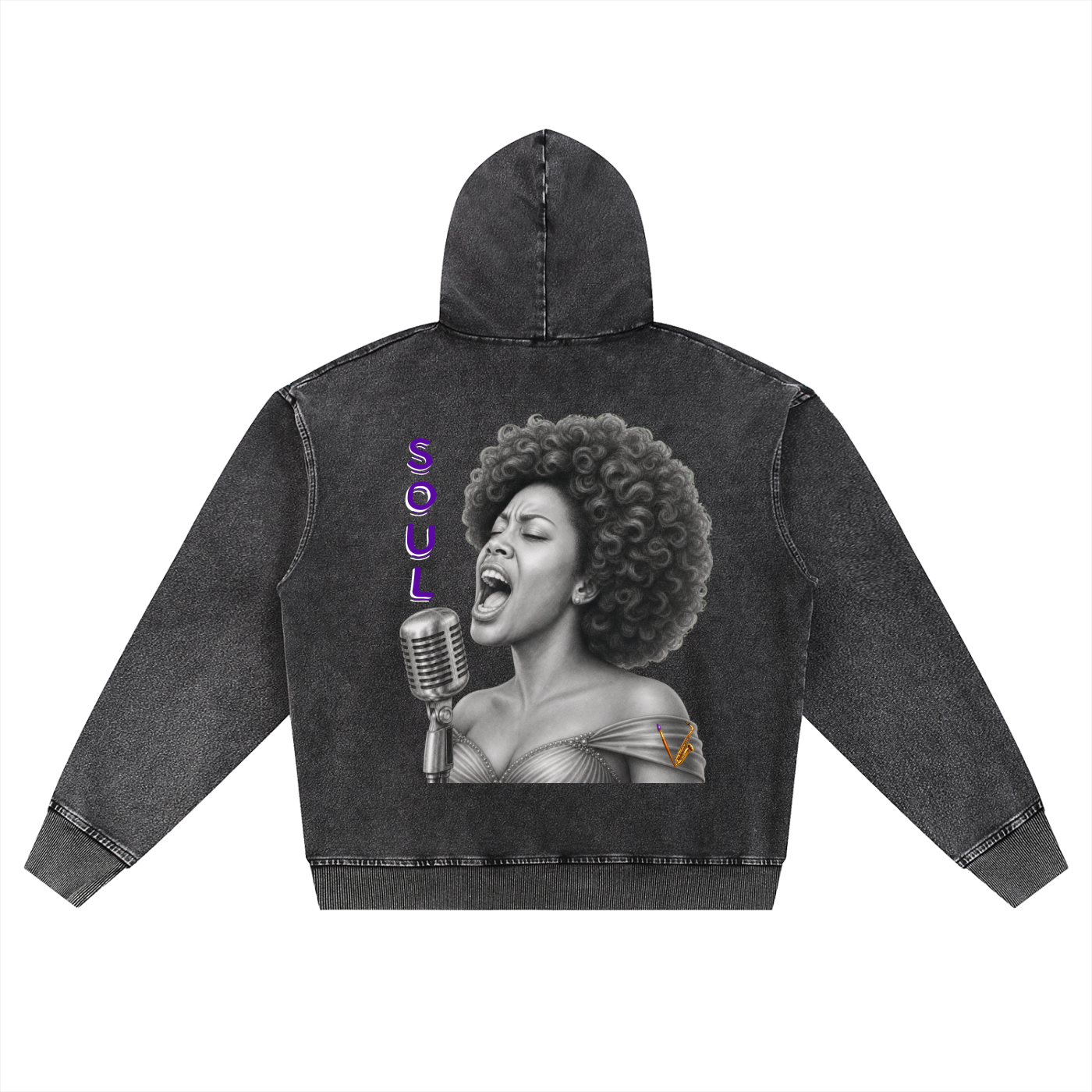 Art & Soul Women’s Soul Singer Oversized Zip Hoodie – product image 3