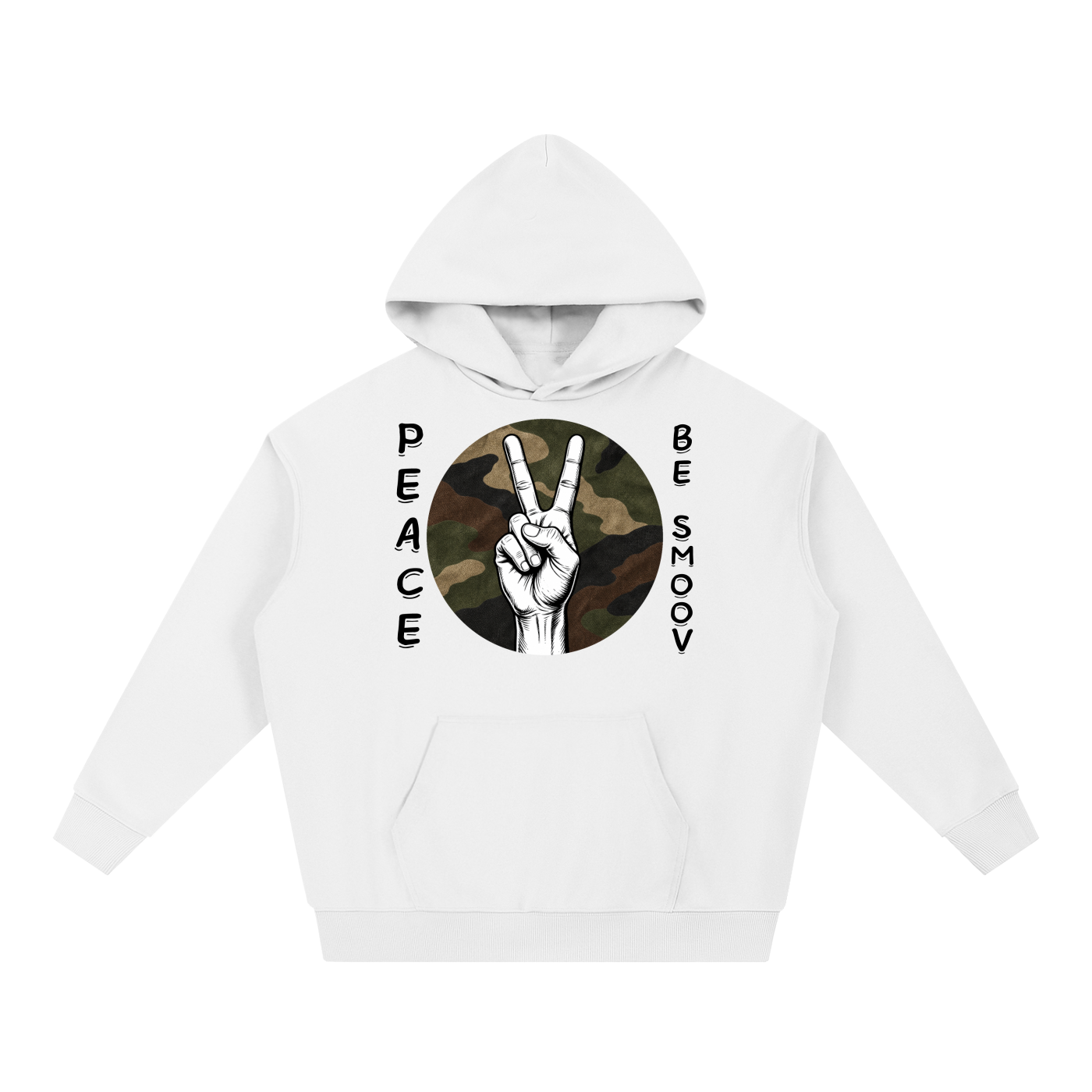 Peace Be Smoov Camo Graphic Heavyweight Hoodie – product image 7