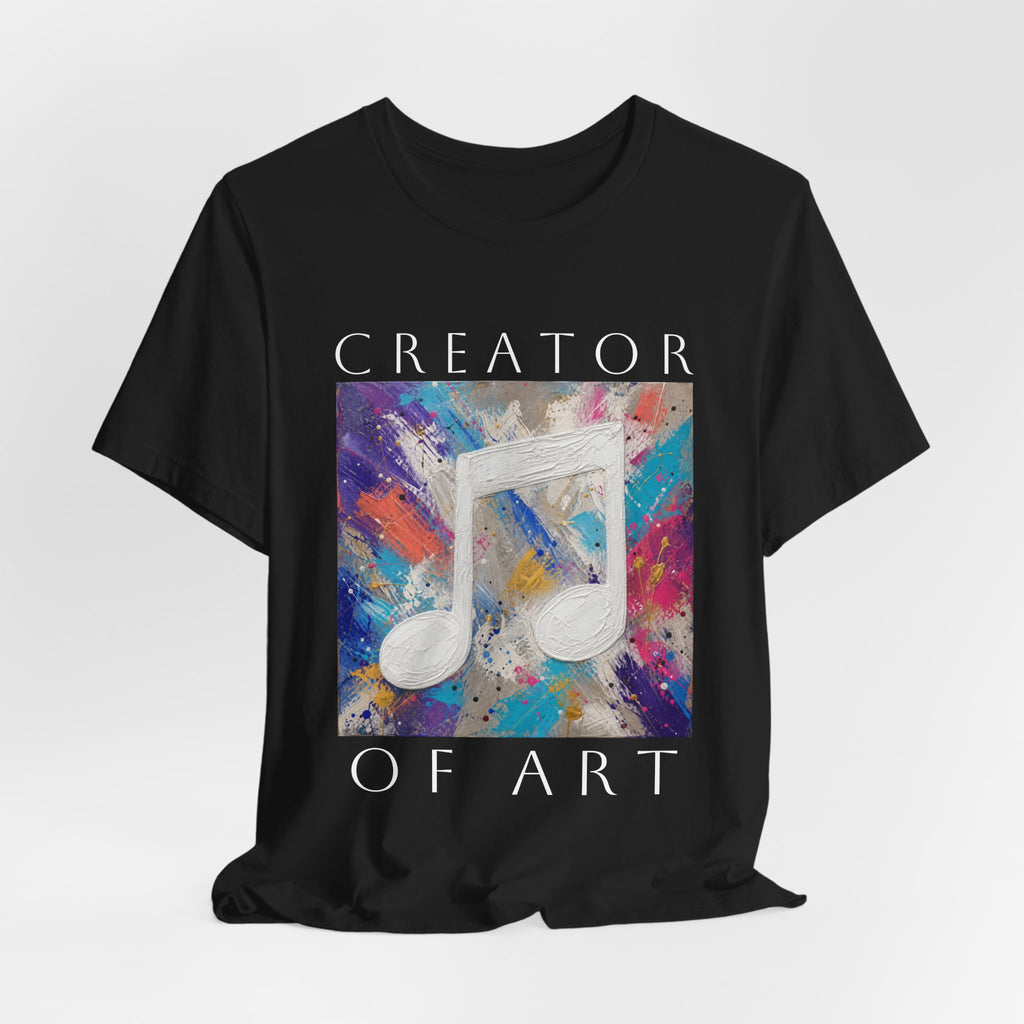 Unisex Creator of Art colorful music note graphic T-shirt – view 22