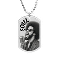 Soul Singer engraved dog tag necklace