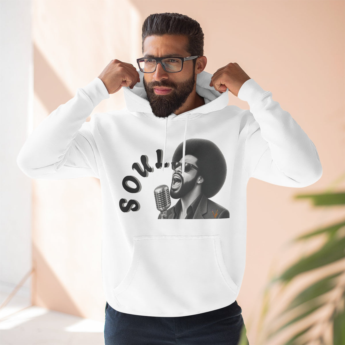 Men's Soul Singer Graphic Pullover Hoodie