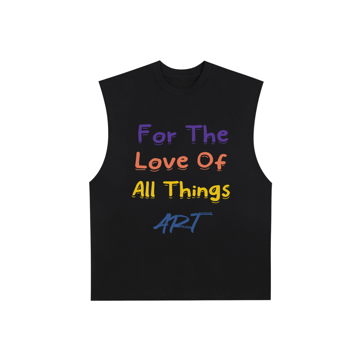 For the Love of Art Raw-Edge Cotton Tank Top – product image 1