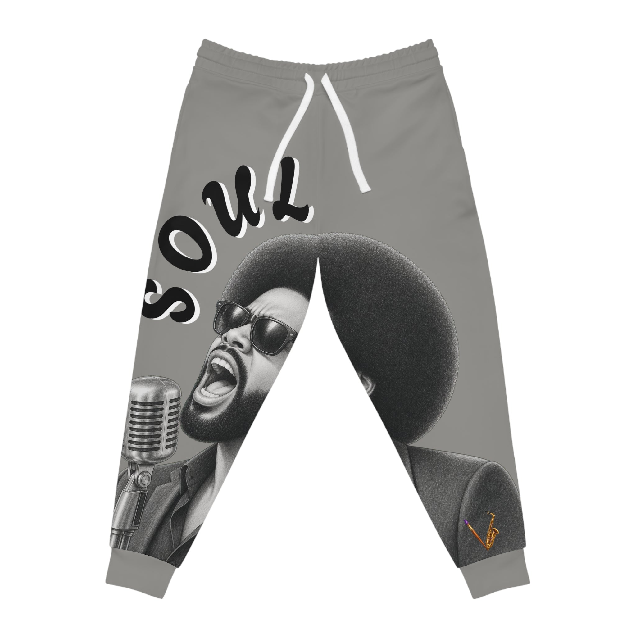 Men’s Soul Singer Graphic Joggers – Gray – product image 1