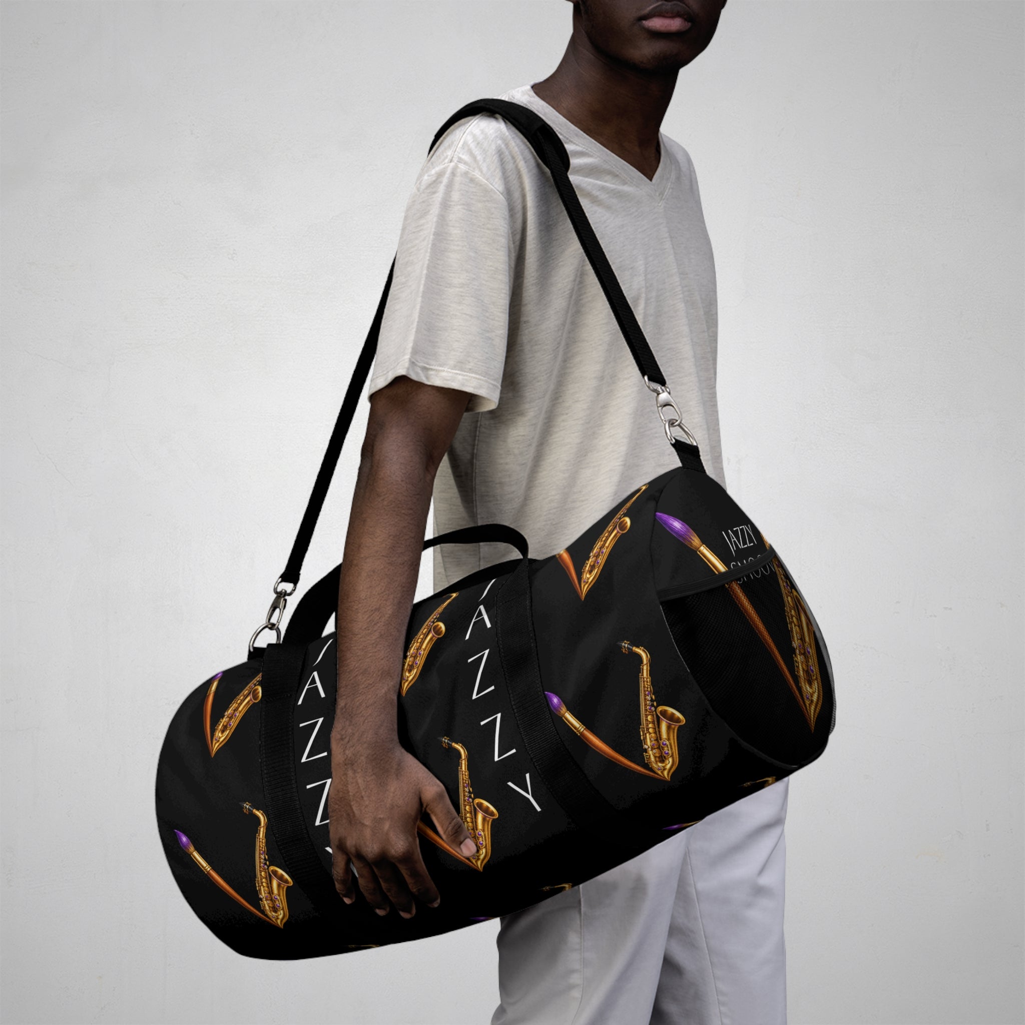 Jazzy Smoov black saxophone duffel bag