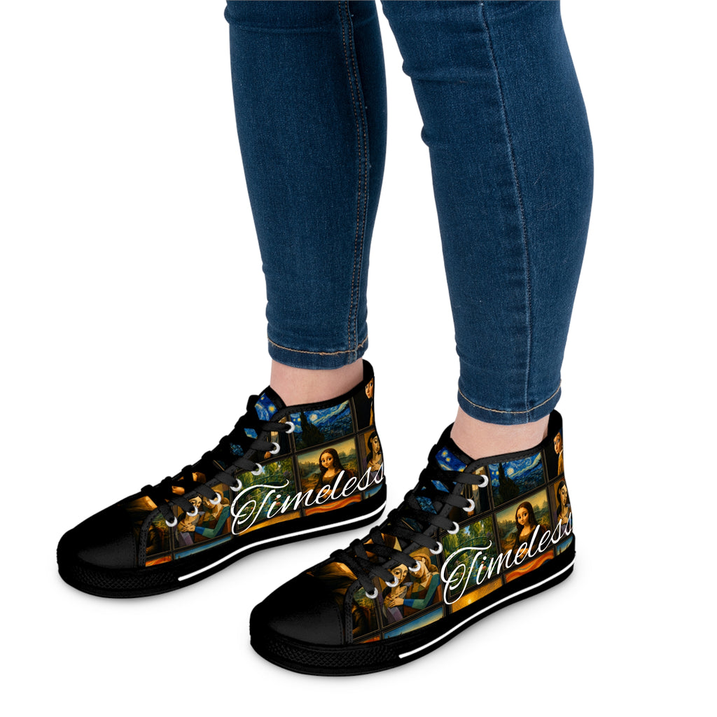 Women’s Art Is Timeless museum collage high-top sneakers