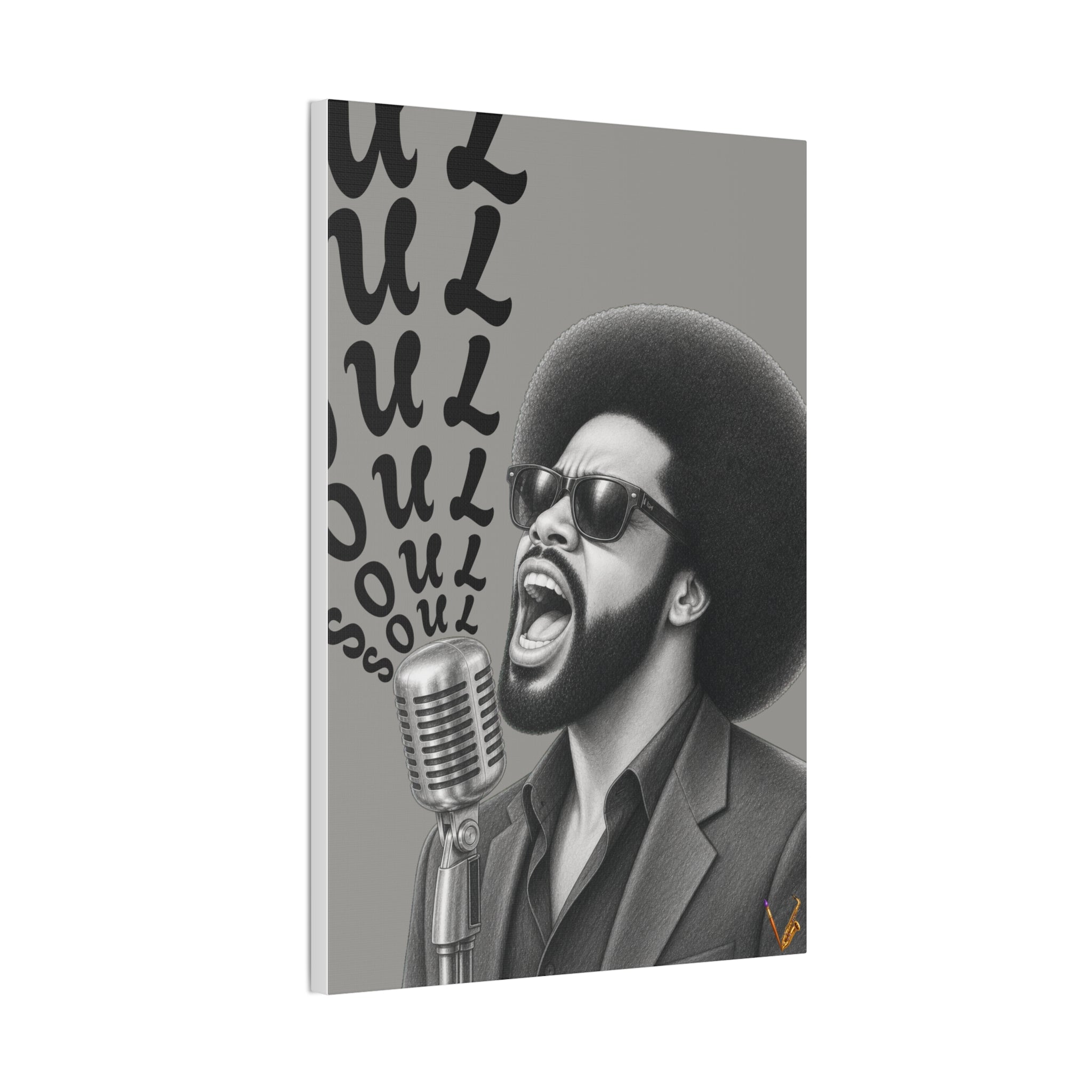 Soul singer monochrome canvas wall art