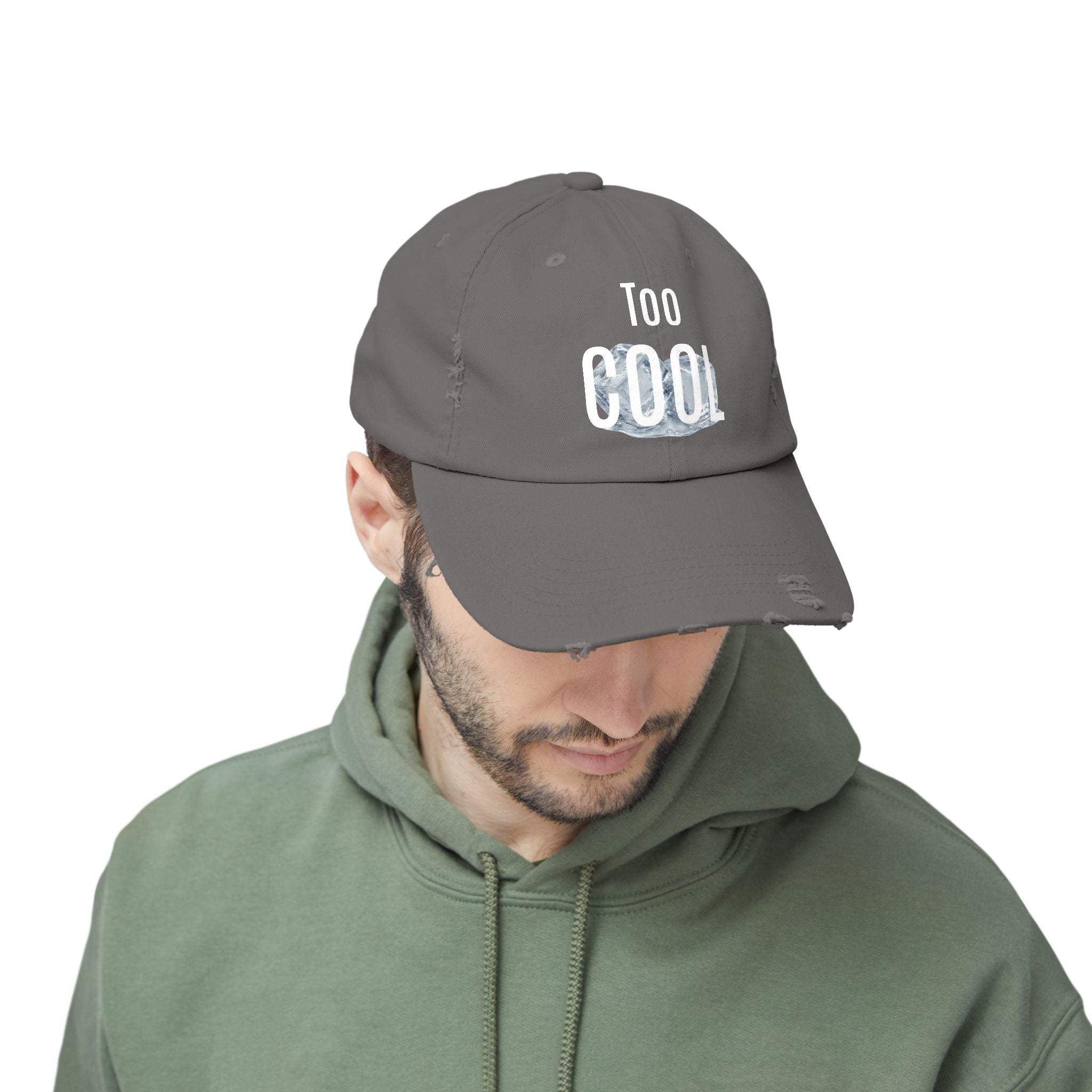 Too Cool distressed cotton baseball cap