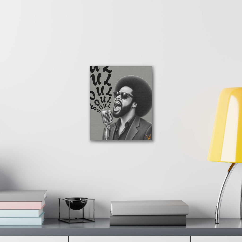 Soul singer monochrome canvas wall art