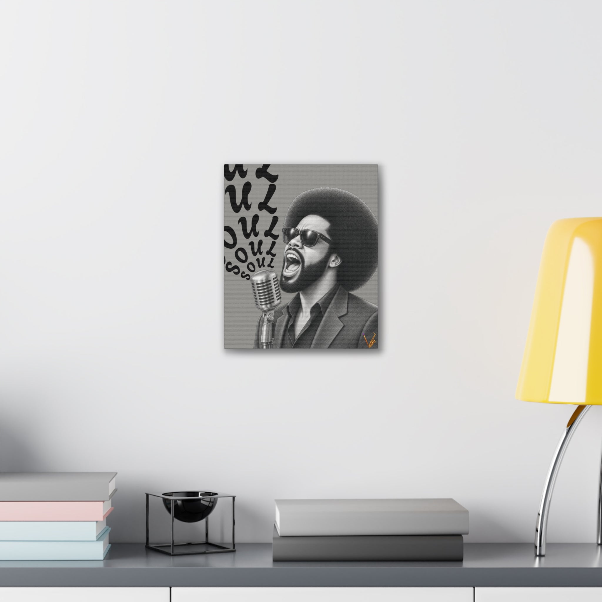 Soul singer monochrome canvas wall art