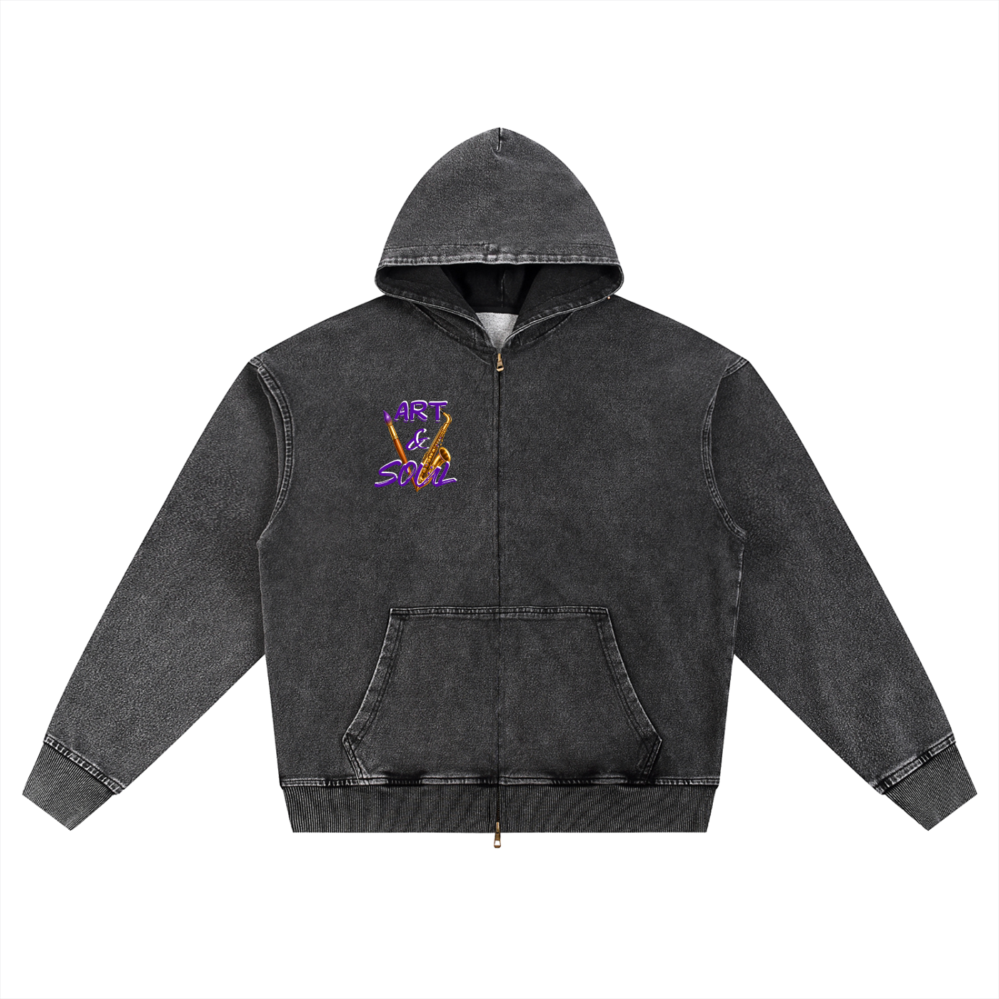 Art & Soul Men’s Soul Singer Oversized Zip Hoodie – product image 6