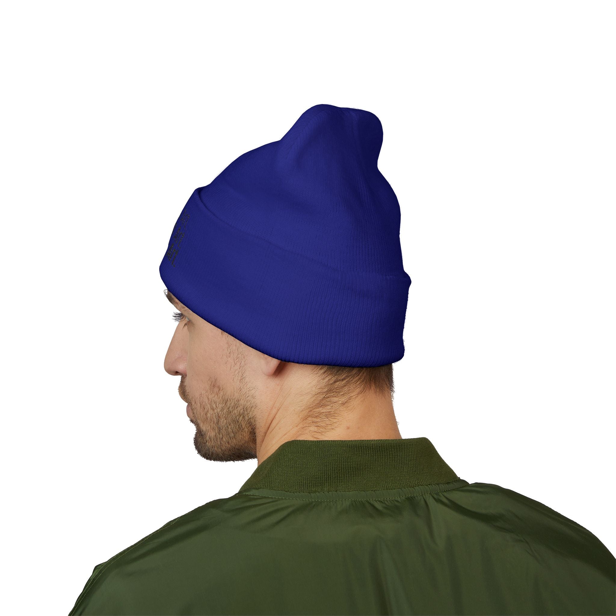 Everything Is Art cuffed beanie with black lettering – view 19