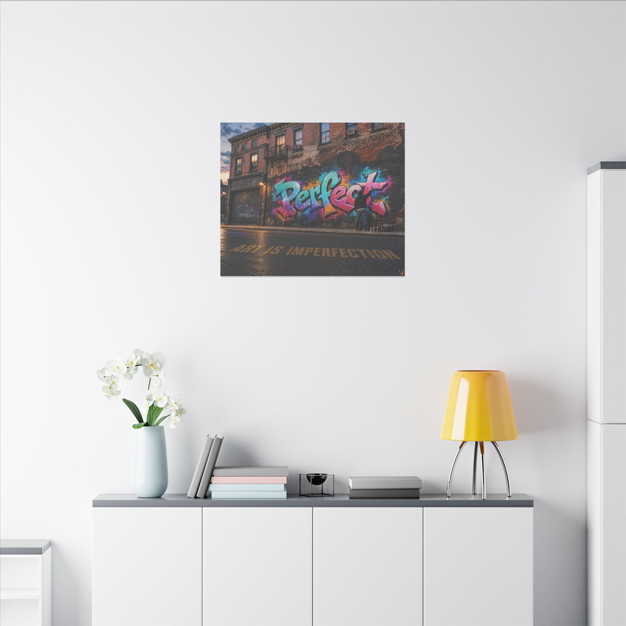 Art Is Imperfection urban graffiti matte canvas wall art