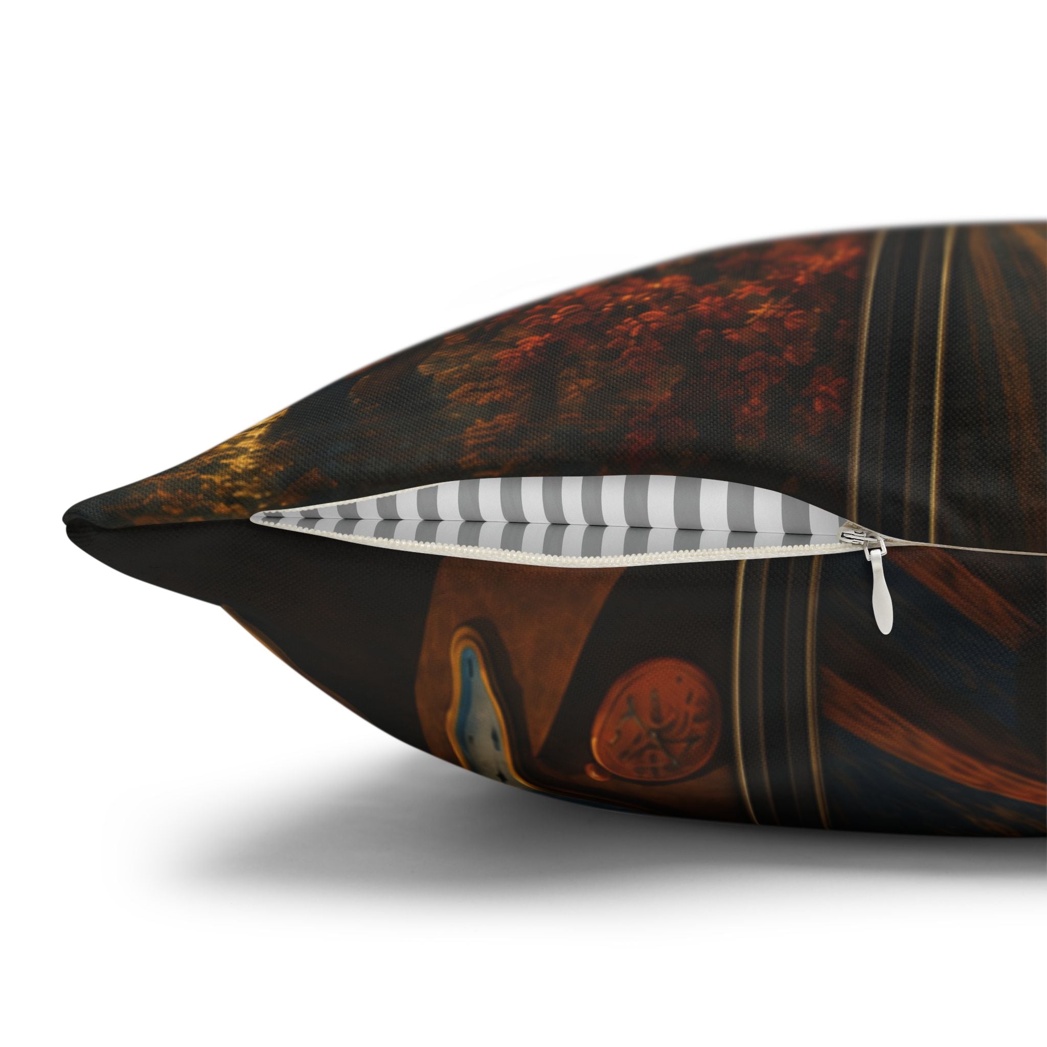 Art Is Timeless museum collage pillow cover