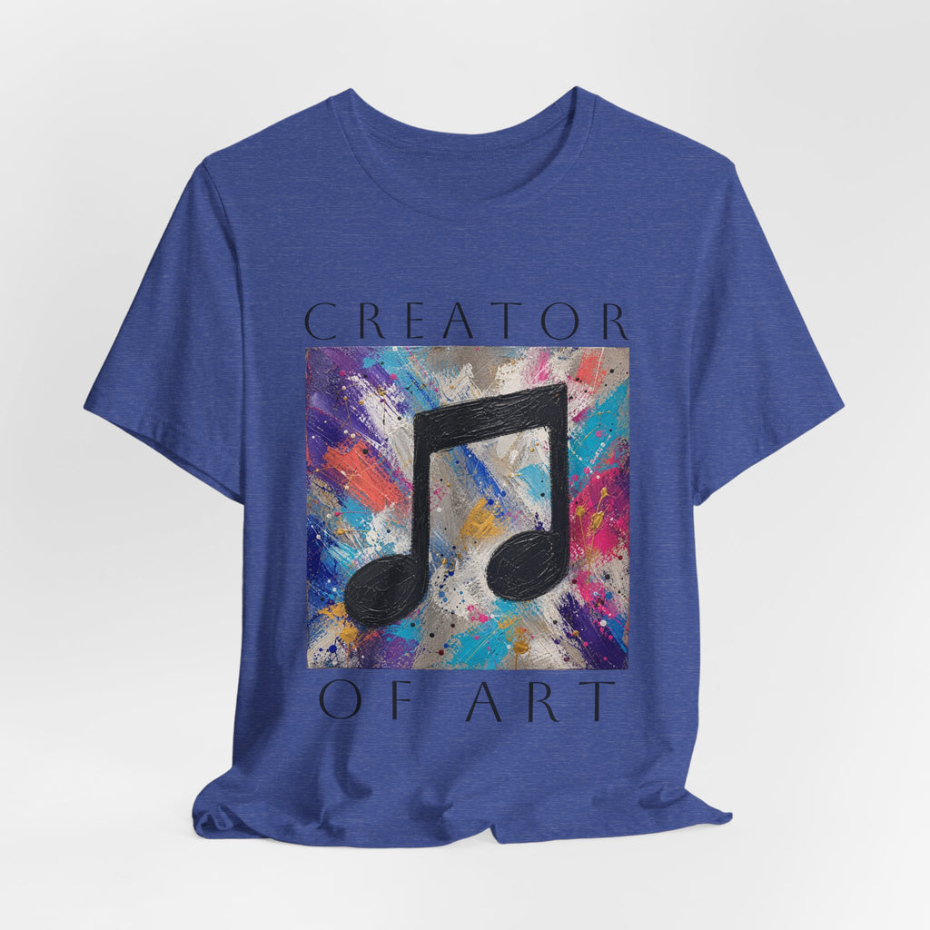 Unisex Creator of Art colorful music note graphic T-shirt – view 42