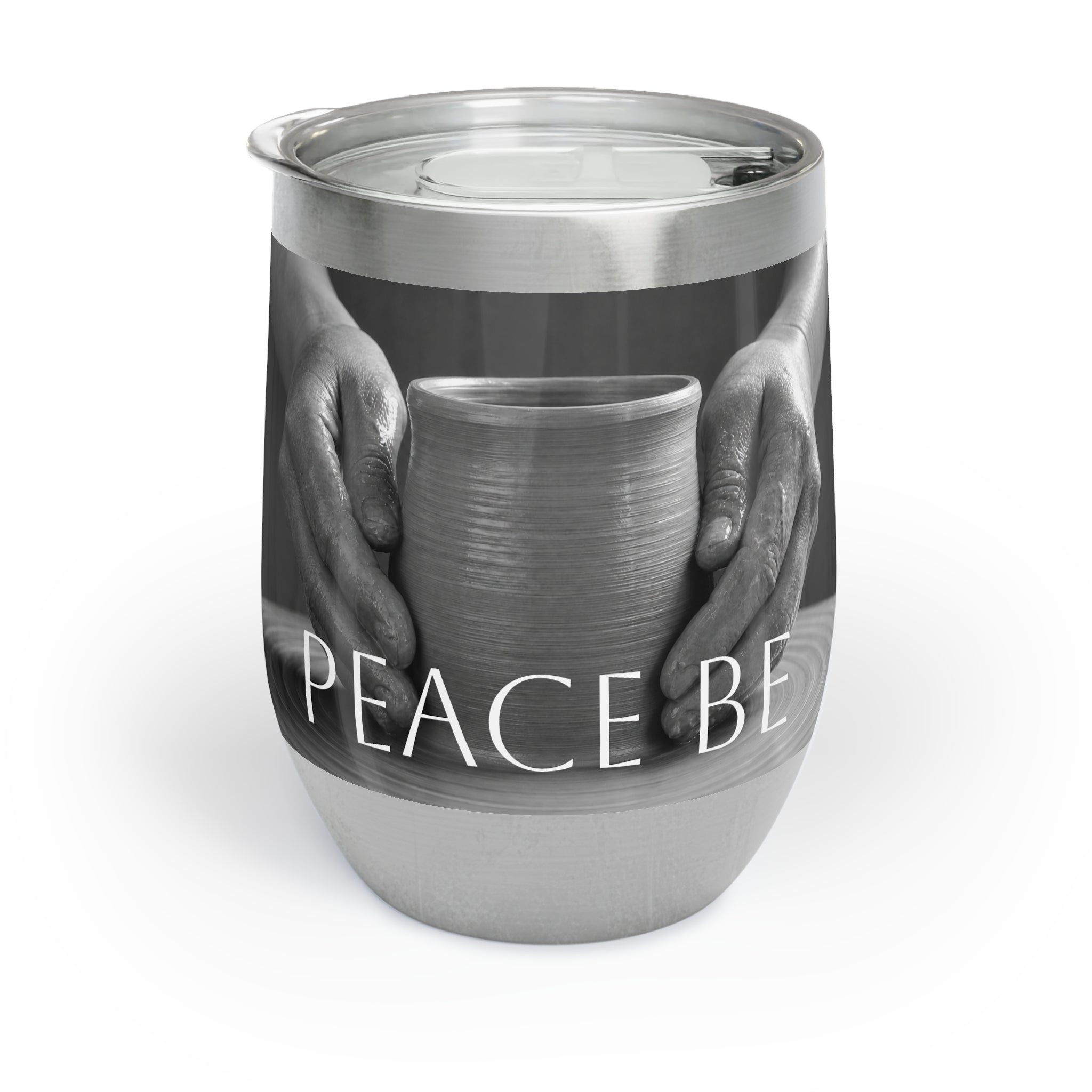 Peace Be Smoov 12 oz insulated wine tumbler