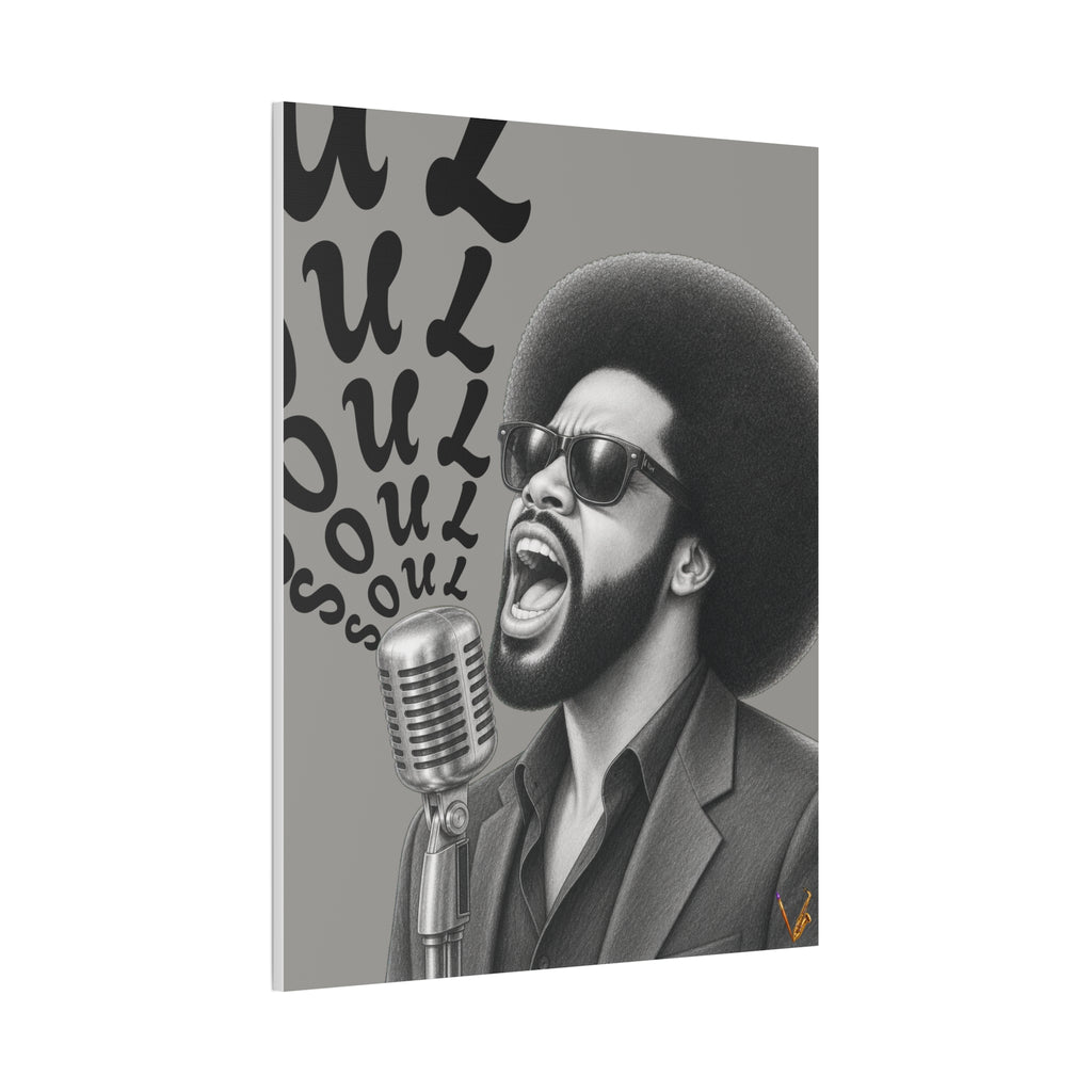 Soul singer monochrome canvas wall art