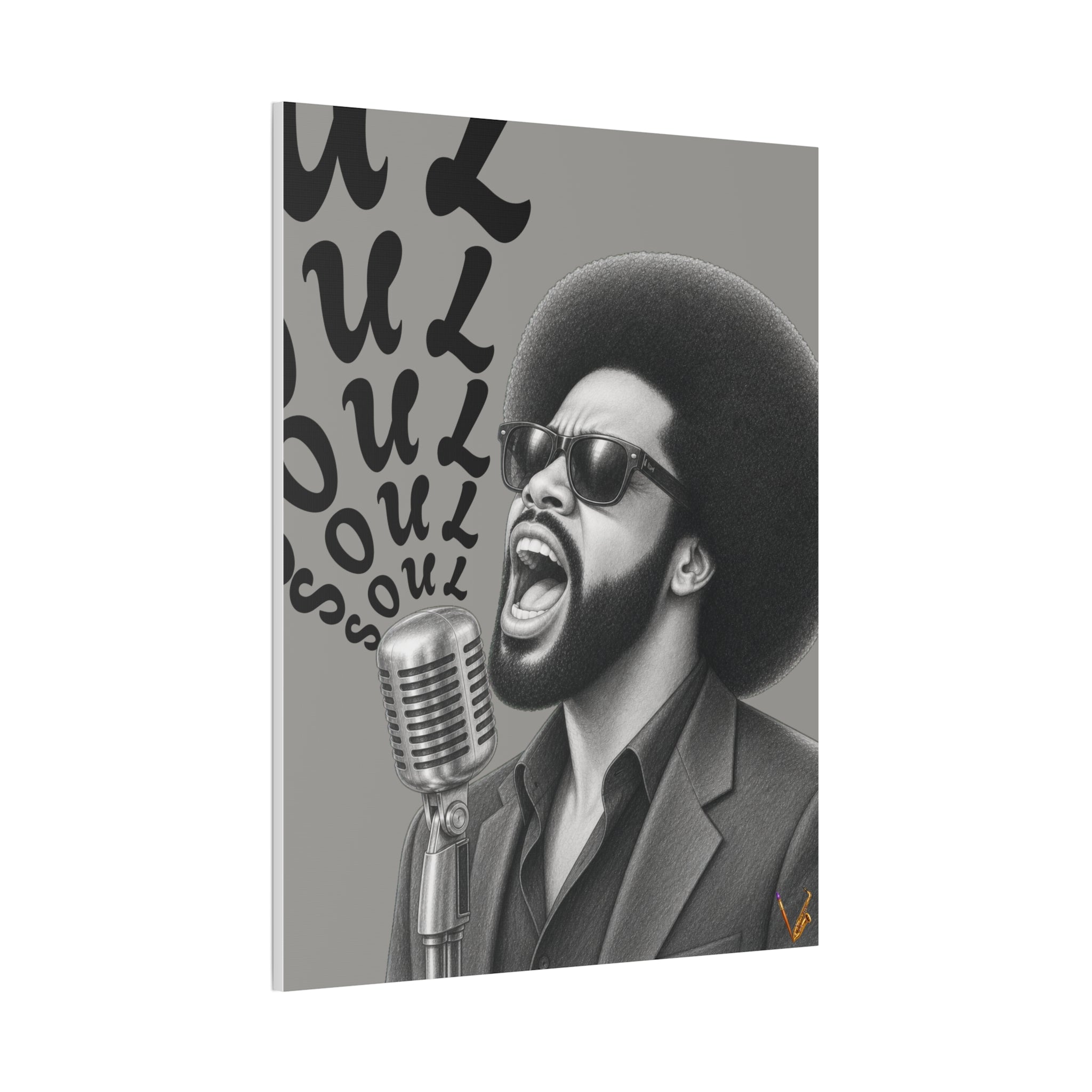 Soul singer monochrome canvas wall art