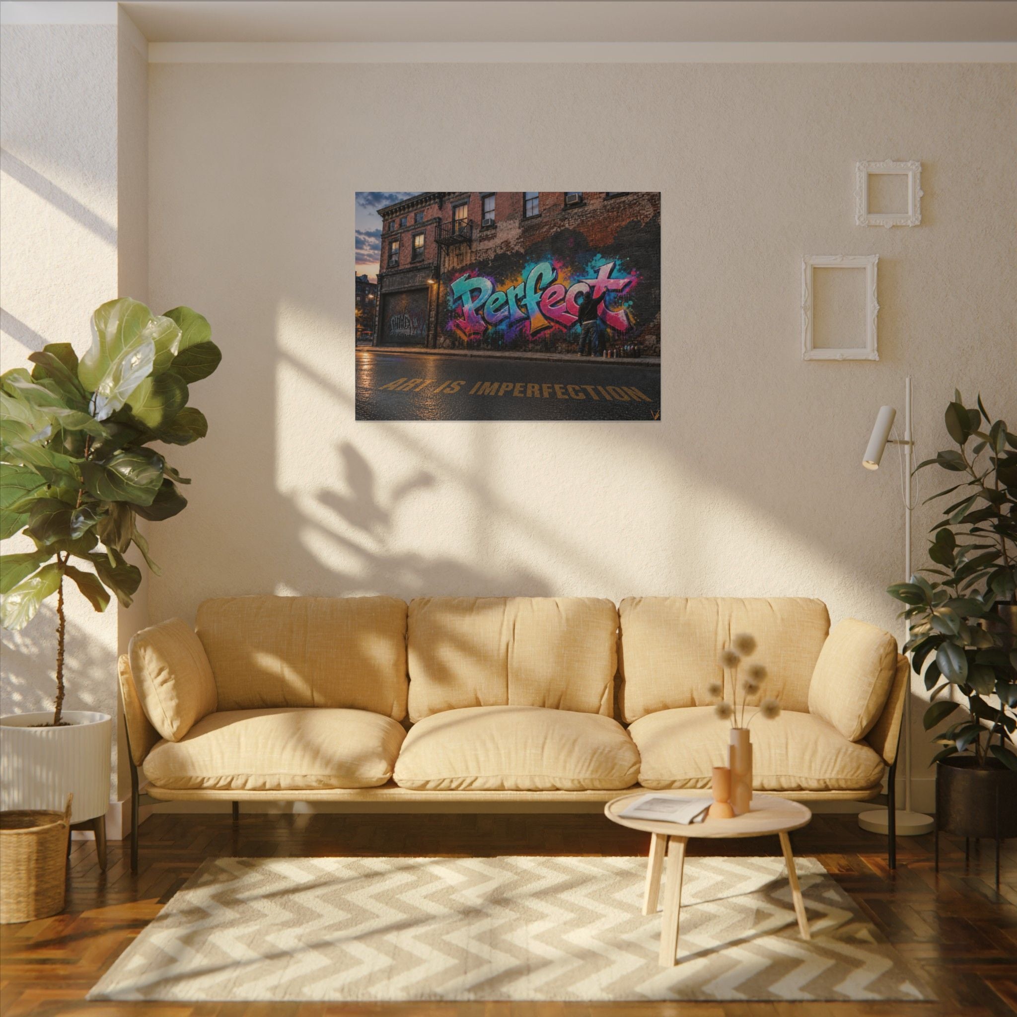 Art Is Imperfection urban graffiti matte canvas wall art