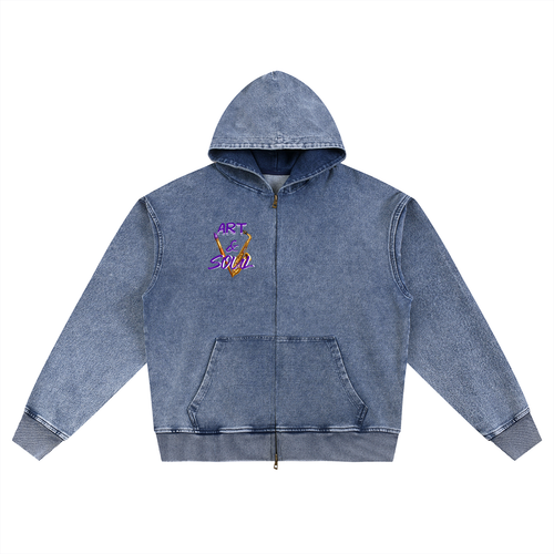 Art & Soul Men’s Soul Singer Oversized Zip Hoodie – product image 2
