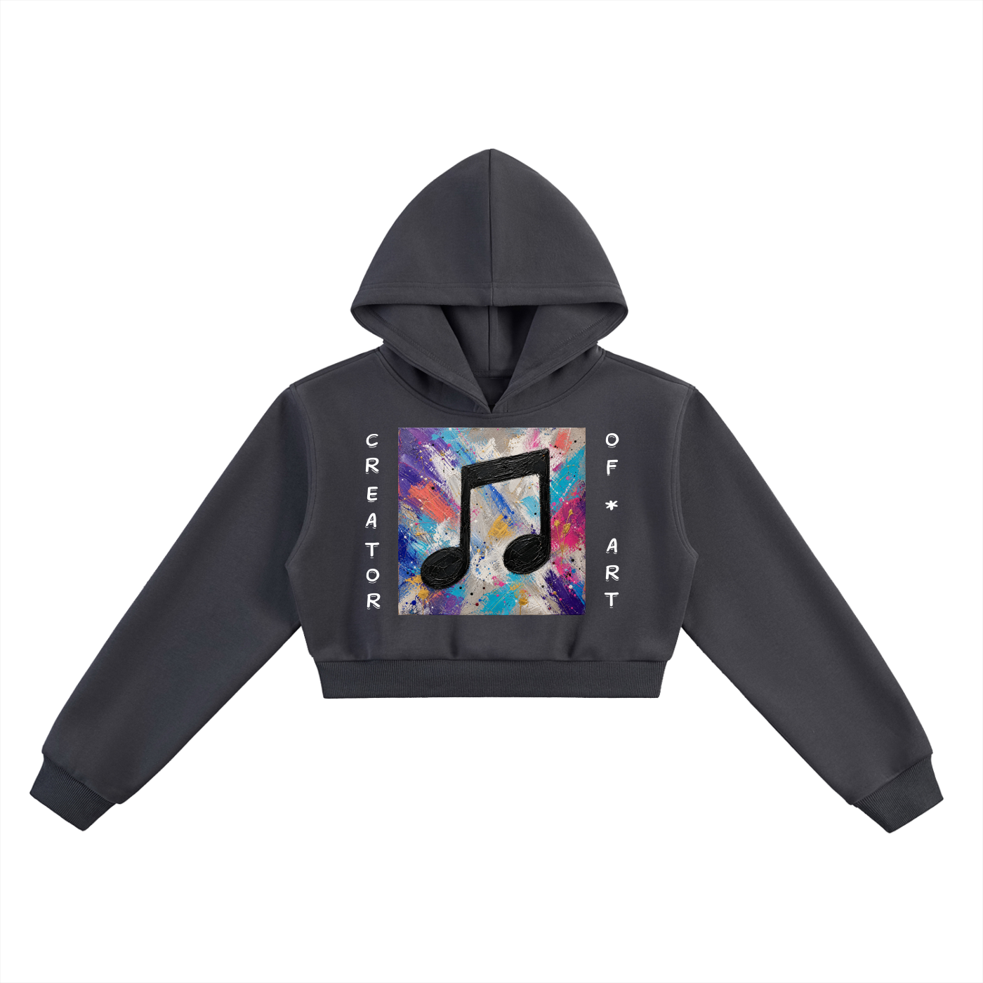 Women’s Creator of Art Graphic Cropped Hoodie – product image 5