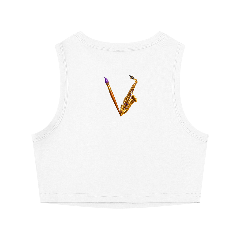 Women’s Love Art Cat Graphic Cropped Tank Top – product image 6