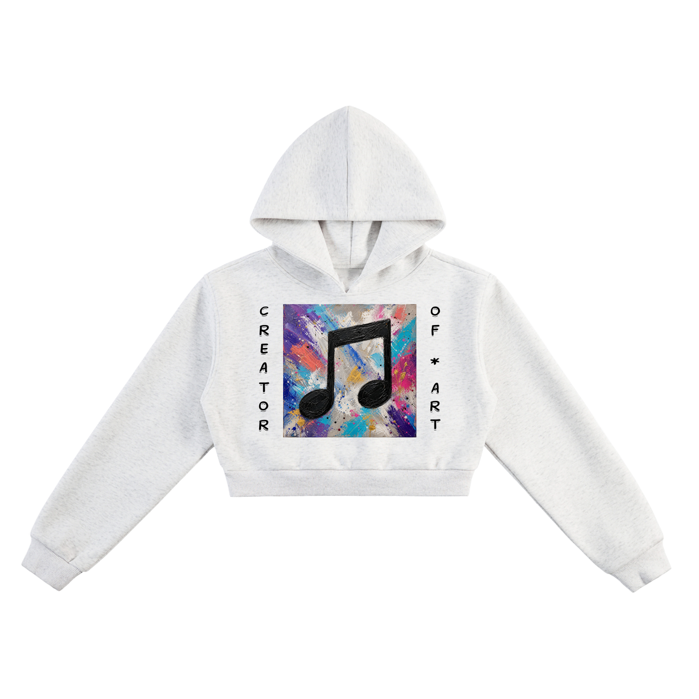 Women’s Creator of Art Graphic Cropped Hoodie – product image 3
