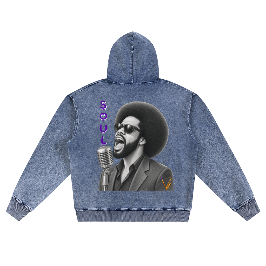 Art & Soul Men’s Soul Singer Oversized Zip Hoodie – product image 1