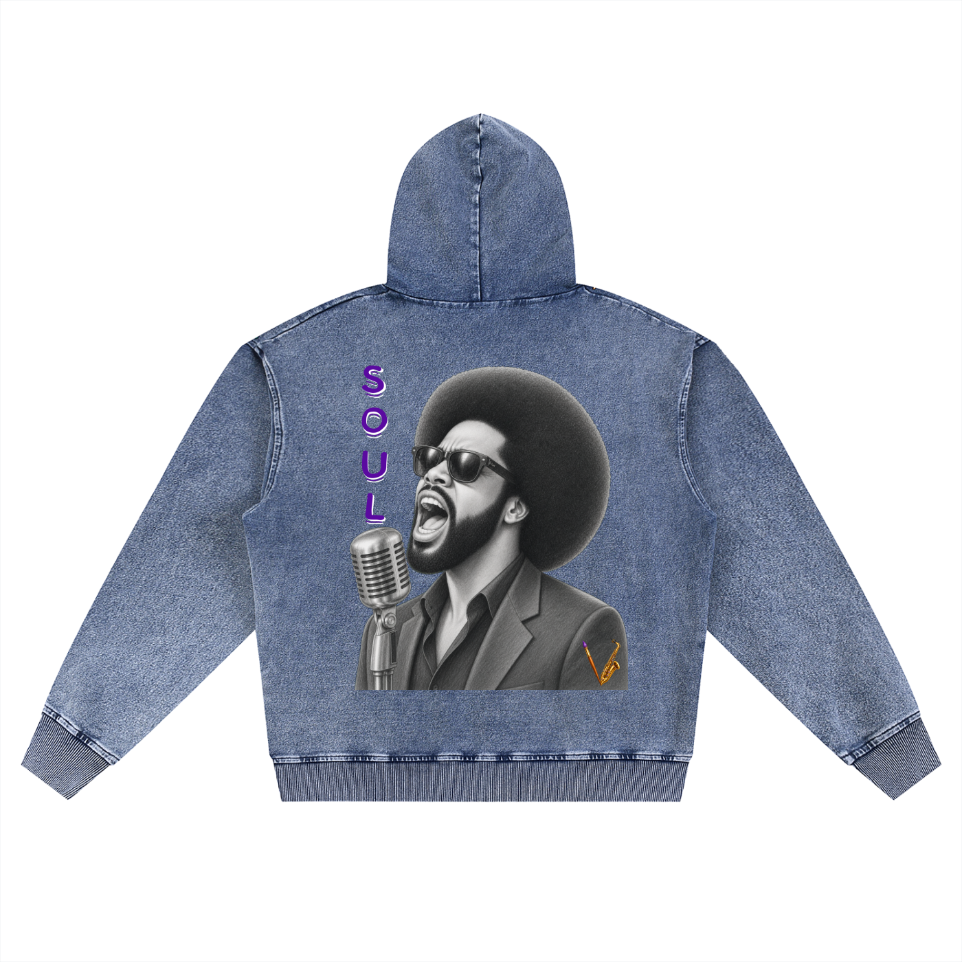 Art & Soul Men’s Soul Singer Oversized Zip Hoodie – product image 1