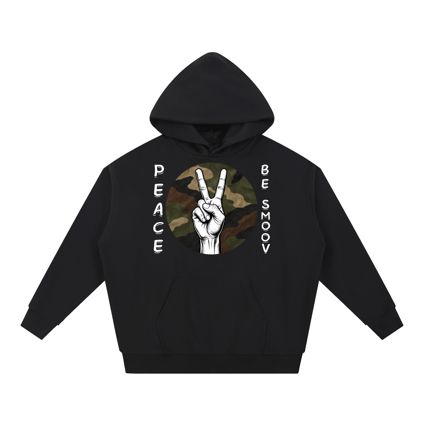 Peace Be Smoov Camo Graphic Heavyweight Hoodie – product image 9