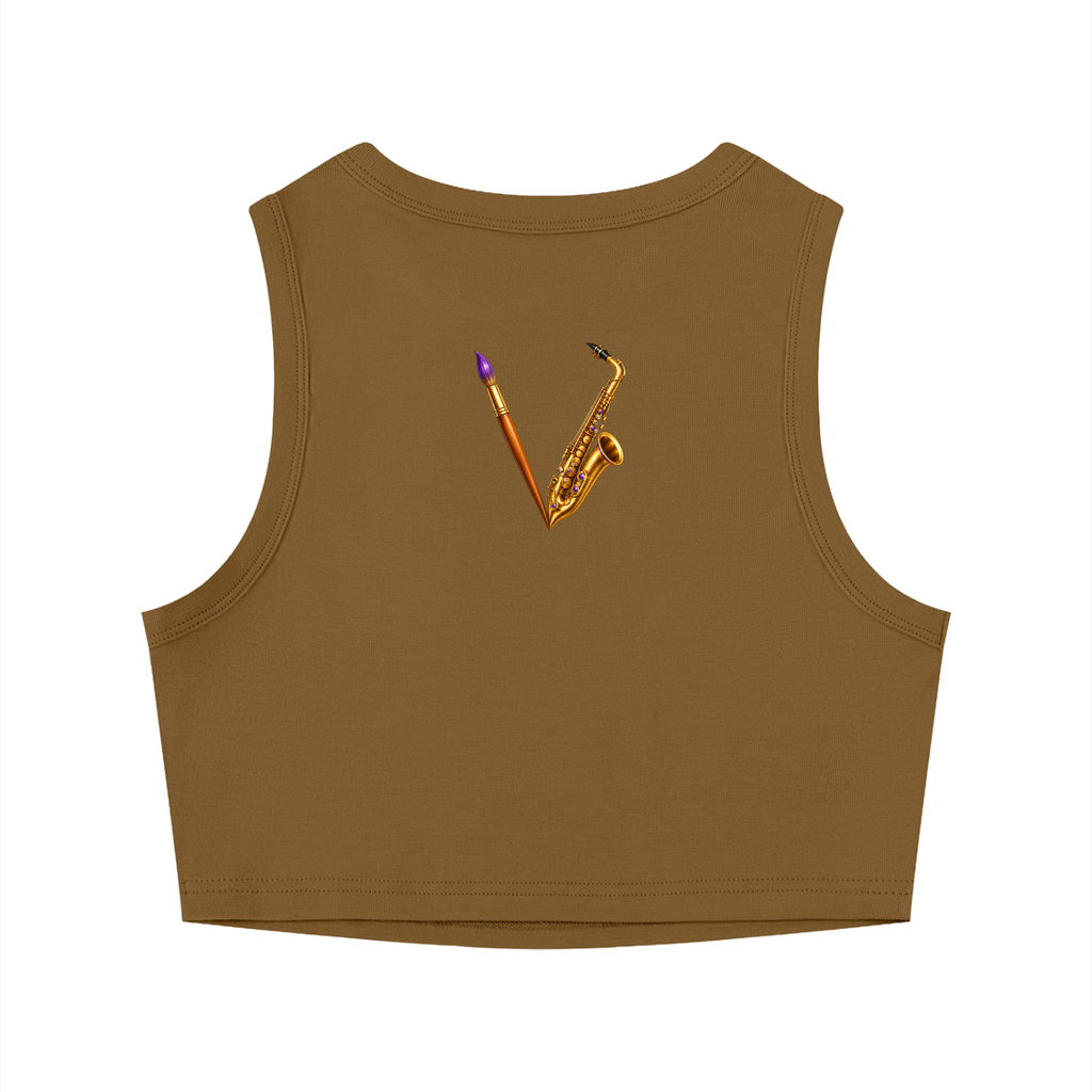 Women’s Love Art Cat Graphic Cropped Tank Top – product image 8