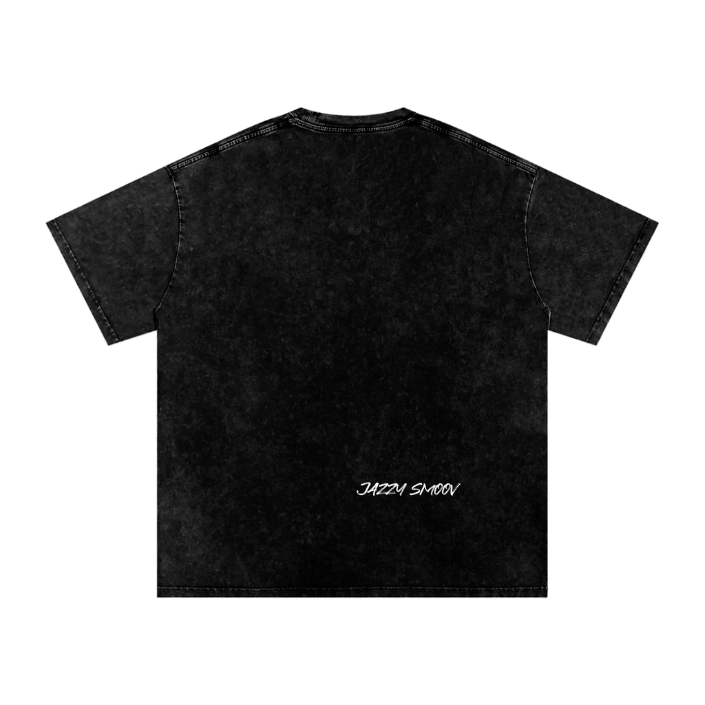 Jazzy Smoov Snow-Washed Oversized Cotton Graphic T-Shirt – product image 2