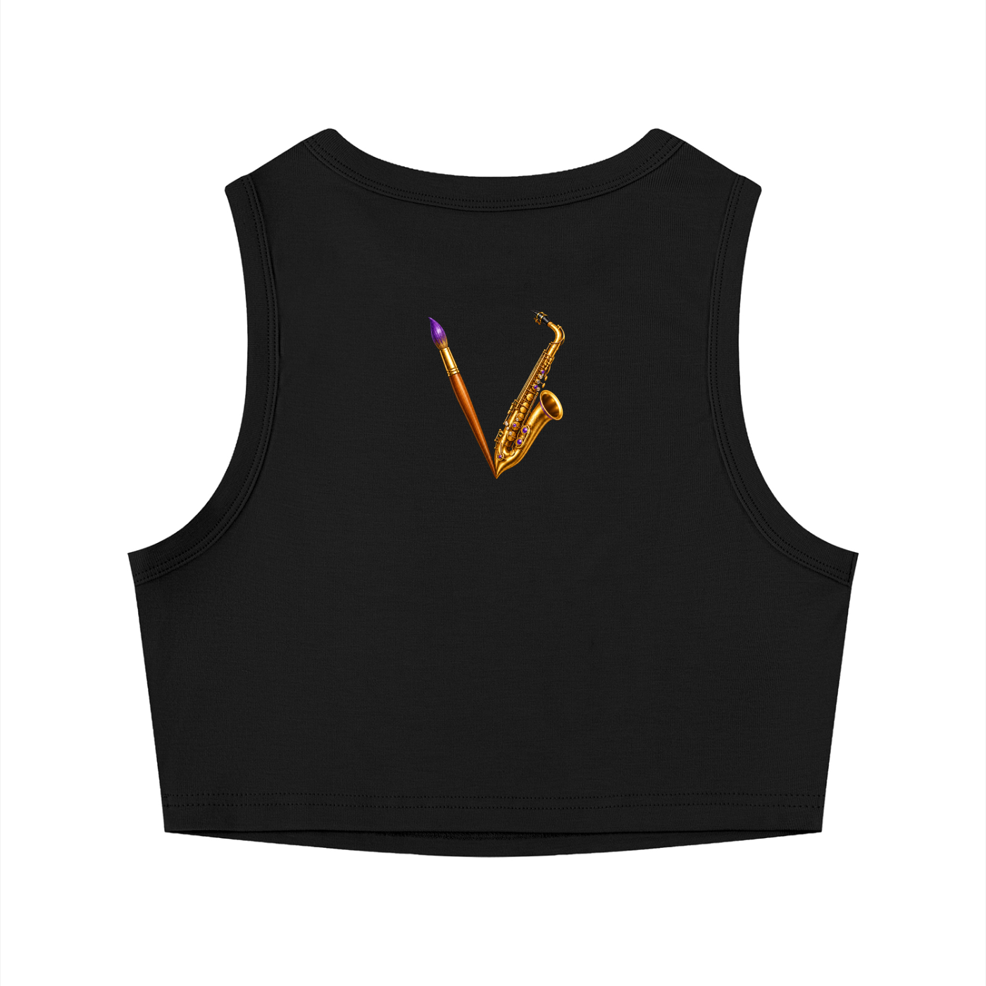 Women’s Love Art Cat Graphic Cropped Tank Top – product image 4